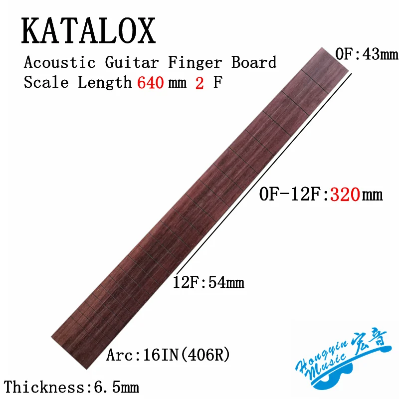 Katalox для электрогитары, акустическая гитара, Классическая гитара, стандарт 650 мм, Длина аккорда, гриф, деревянная гитара, материал для изготовления