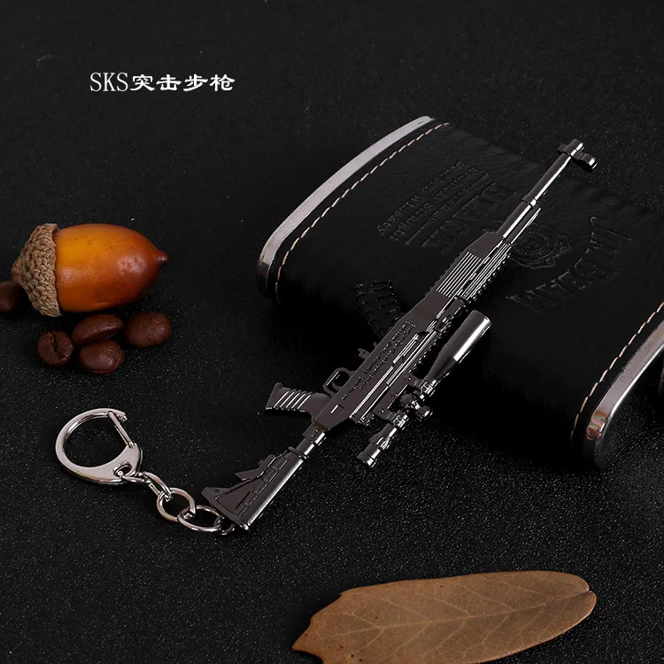Горячая игра 38 стилей PUBG CS GO брелоки в виде оружия AK47 модель оружия 98K снайперская винтовка брелок для мужчин Подарки сувениры 12 см