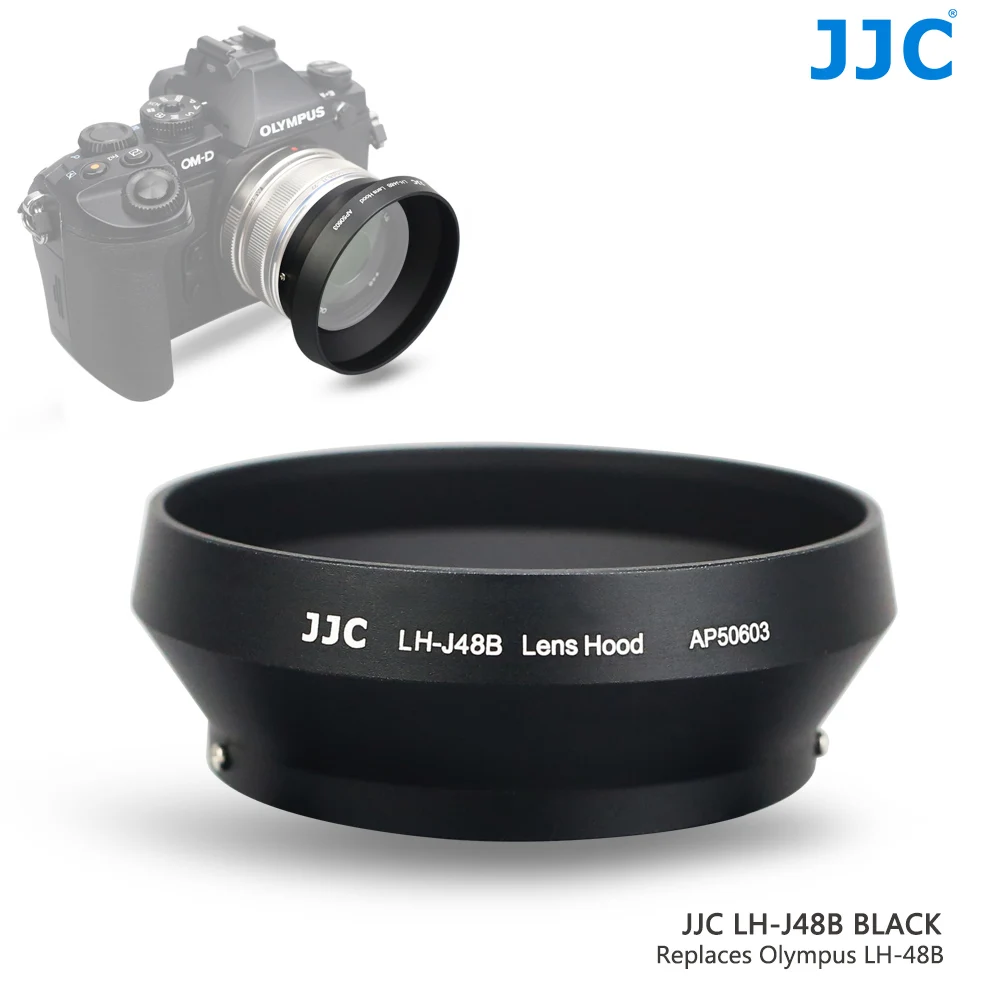JJC металлическая бленда объектива 46 мм для OLYMPUS M. ZUIKO DIGITAL 17 мм F1.8 заменяет LH-48B
