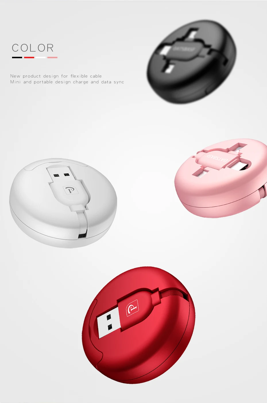 OATSBASF 3 в 1 usb кабель для зарядки для iphone XS MAX Micro type C кабель для oppo find X Для huawei Выдвижная Линия синхронизации данных