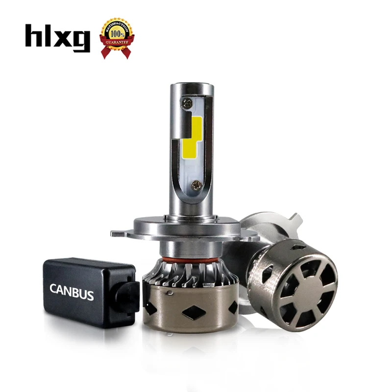 HLXG 2 шт. Canbus без ошибок лампы H4 светодиодные фары дальнего и ближнего света 12000lm 80