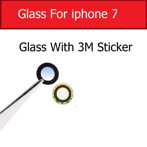 For iphone 7 New Rear Camera lens For iphone 4 4s 5 5s se 6 7 8 x xr xsmax plus Back camera glass with 3M Glue Sticker replacement parts - Цвет: For iphone 7
