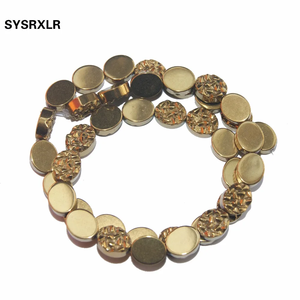 Free Shipping 6 Colors 8 /10 MM Hematite Beads Natural Stone Flat Oval Ellipse for Jewelry Making DIY Bracelet Accessories | Украшения и