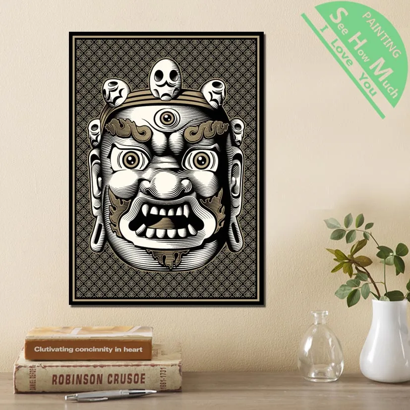 1 Piece Mahakala Buddhist Protecto HD Printed Canvas Wall Art Posters and Prints Poster Painting Framed Artwork Room Decoration | Дом и сад