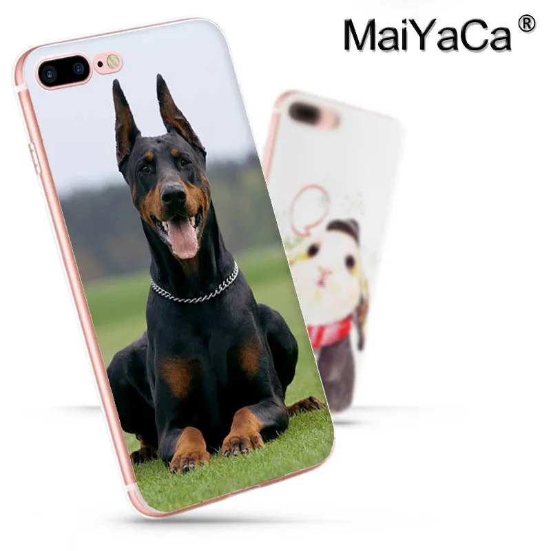 MaiYaCa такса Doberman собака Топ детальный популярный чехол для телефона iPhone 8 7 6 6S Plus X 10