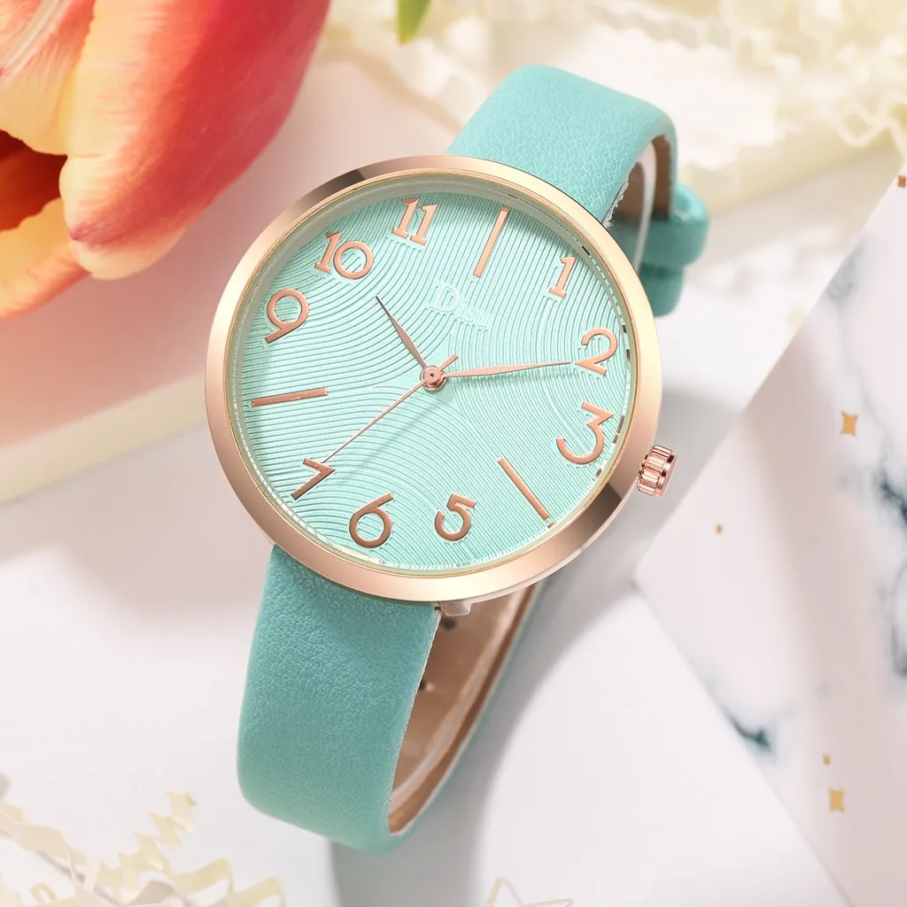 Женские часы Роскошные модные reloj mujer женские кожаные ремни часы креативные аналоговые кварцевые часы bayan kol saati