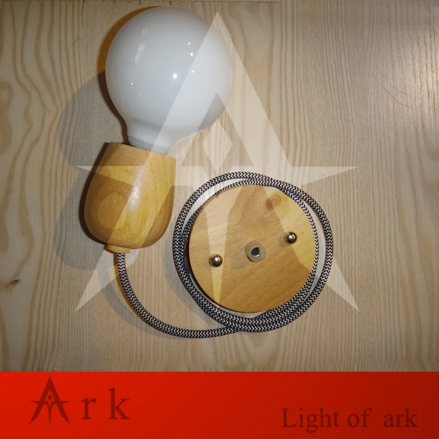 Винтажный подвесной светильник Размер S деревянная Ретро лампа 120 см цветная