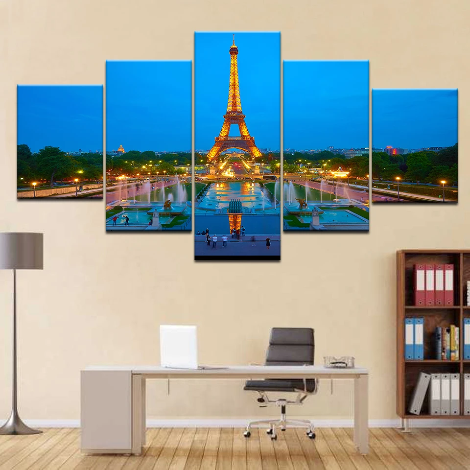 5 шт. картина Париж Городской пейзаж с оригинальными рисунками &quotПарижская башня