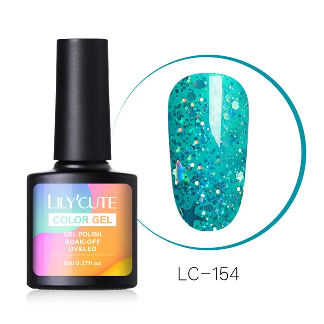 LC-154 LILYCUTE 8 мл Хэллоуин УФ-гель для ногтей чистый цвет ногтей гель лак светодиодный Полупостоянный гель лак праймер для ногтей гель - Цвет: LC-154