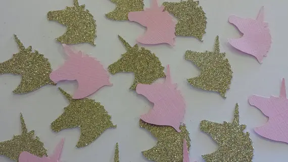 glitter unicorn first birthday Confettis baby shower baptism Table decor scrapbook scatters party decoartions | Дом и сад