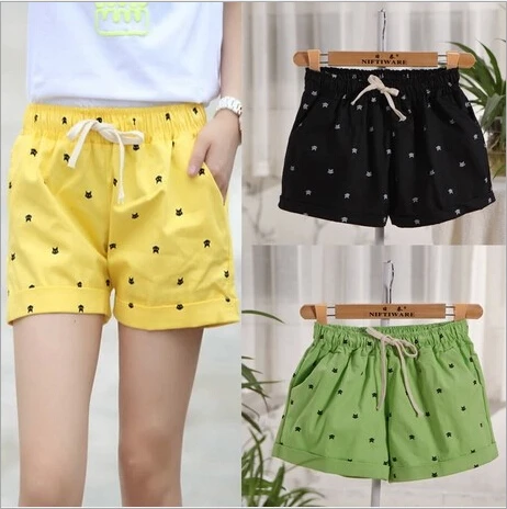 Бесплатная доставка новинка модные повседневные свободные хлопковые шорты со