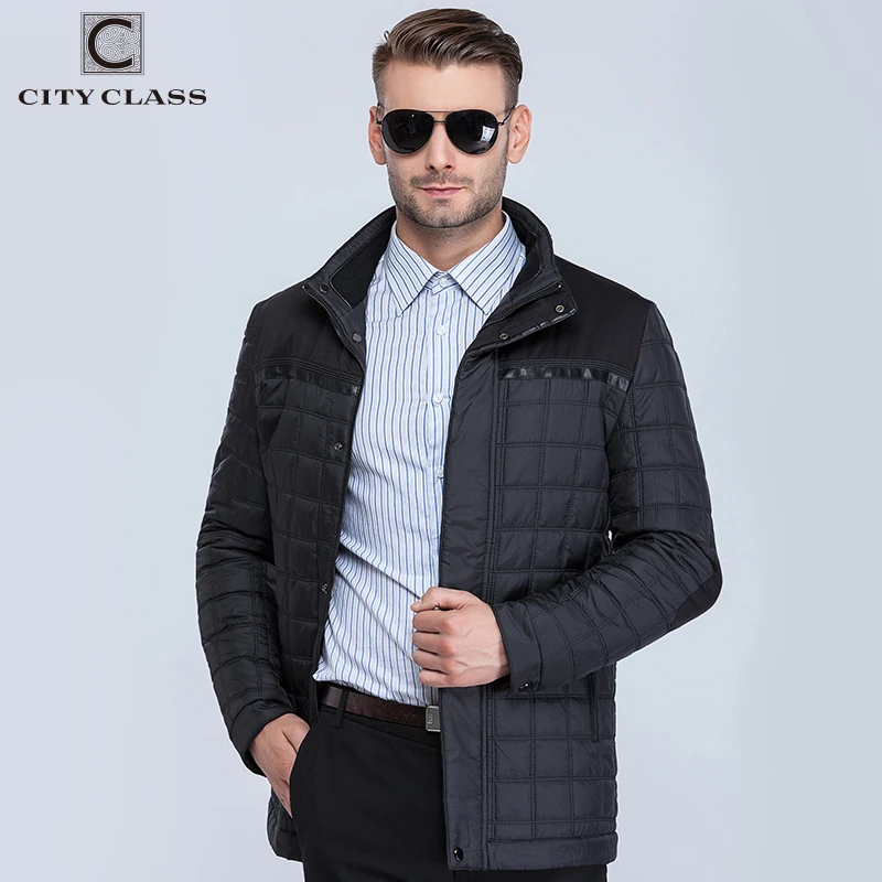 CITY CLASS New mens classic coats jackets casual slim fit sewing cotton-padding quilted stand collar warm autumn jacket 15800 | Мужская