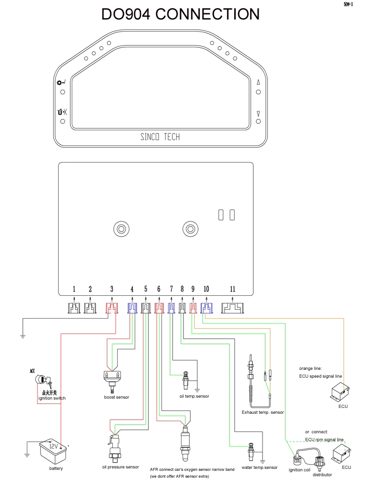 SINCOTECH DO904 автогонка тире Bluetooth Полный датчик приборной панели lcd ралли датчик