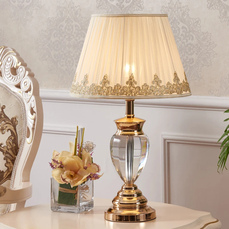 Настольная лампа для учебы современная настольная с кристаллом Свадебный