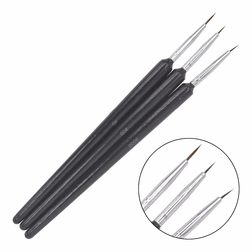 

3PCS/1Set Kolinsky Acrylic Nail Brush Professional Brushes Nail Tools Fashion Nail Art Brush for Manicure 14