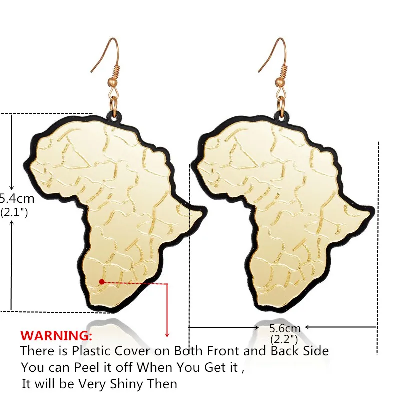 Myelo Золотой Акрил Висячие серьги Баскетбол жены Большой Африка Географические