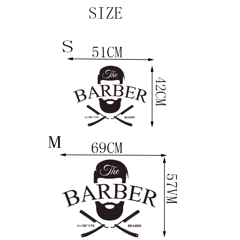Настенная Наклейка stizzy Barbershop с логотипом художественное украшение настенная
