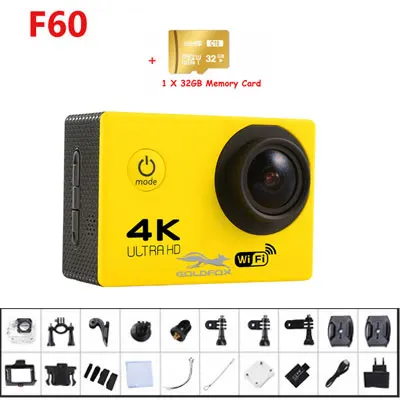 as picture show 4K wifi Спортивная экшн-камера с пультом дистанционного управления Ultra HD go Водонепроницаемая подводная pro 30M видеокамера 16MP 170 градусов широкоугольный - Цвет: as picture show