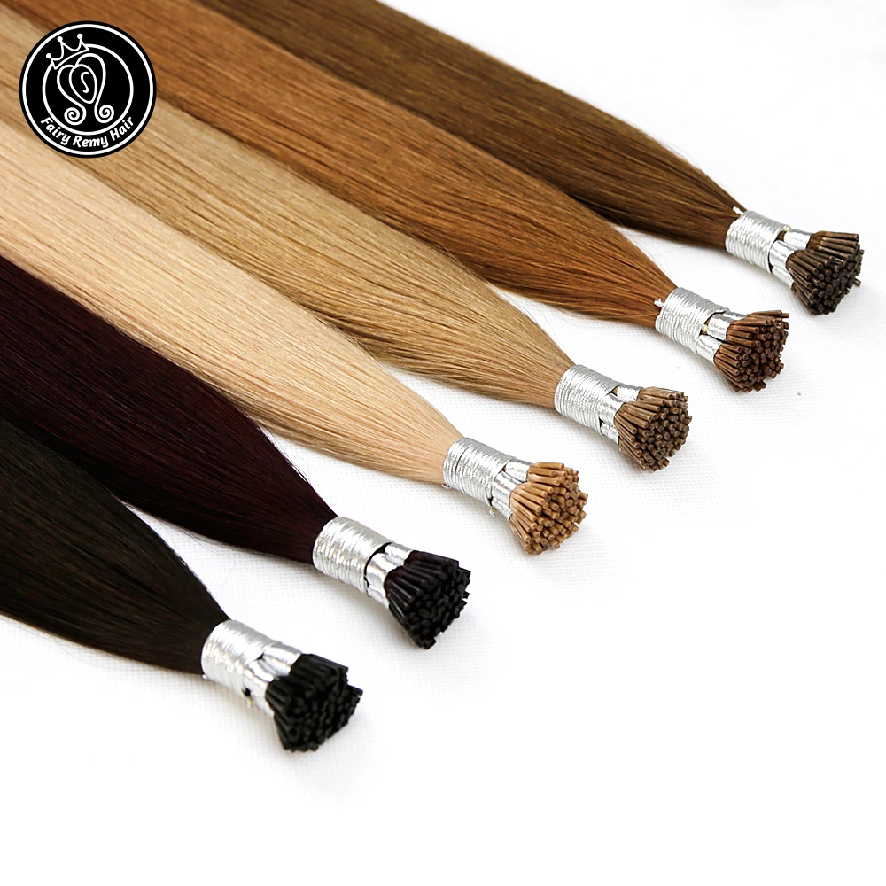 I Tip Keratin Pre bonded Hair Extensions Real Remy Russian Human Hair On The Capsule Fusion Hair 0.8g/s 16 - 22 inch 40g/pack