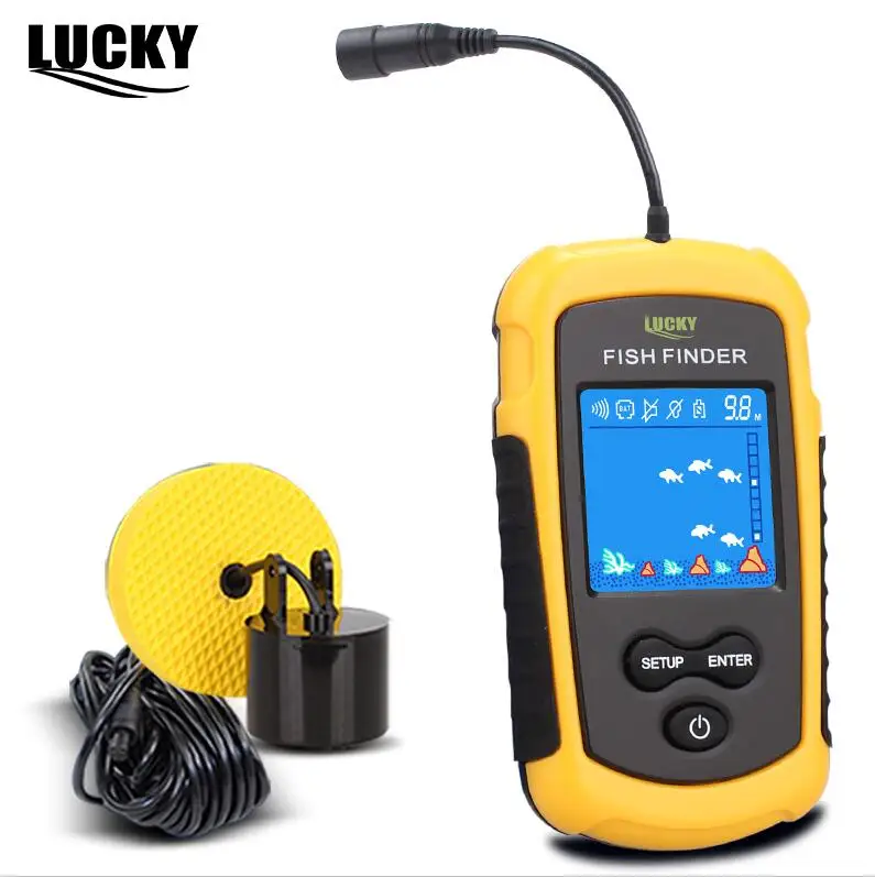 FFC1108-1 Lucky Fish finder эхолот для рыбалки эхолот портативный эхолот рыболовный искатель FF1108-1CT для ледовый катер - Цвет: FFC1108-1