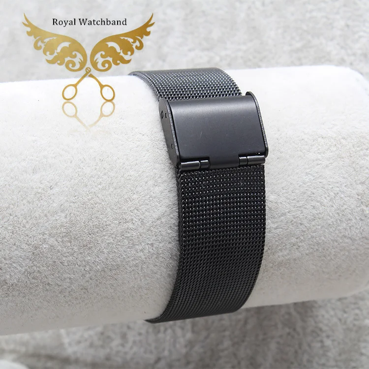 

Black mesh steel band ultrathin chinese wrist watch bands 10mm 12mm 14mm 16mm 18mm 20mm 22mm 24mm
