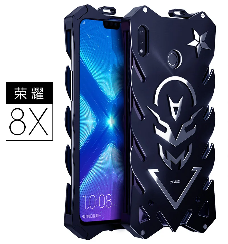 Zimon Armor II Алюминиевый металлический чехол для телефона Huawei Honor 8X Max 8C 10 Lite Mate 20 Y9 2019