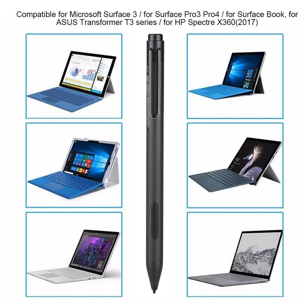 Стилус для ноутбука Surface Pro 6 5 4 3 Go Book чёрный чувствительный|Стилусы планшетов| |