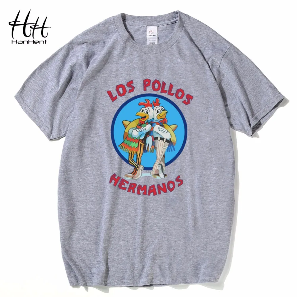 Мужские футболки HanHent Los Pollos Hermanos удобные мягкие хлопковые с круглым вырезом в
