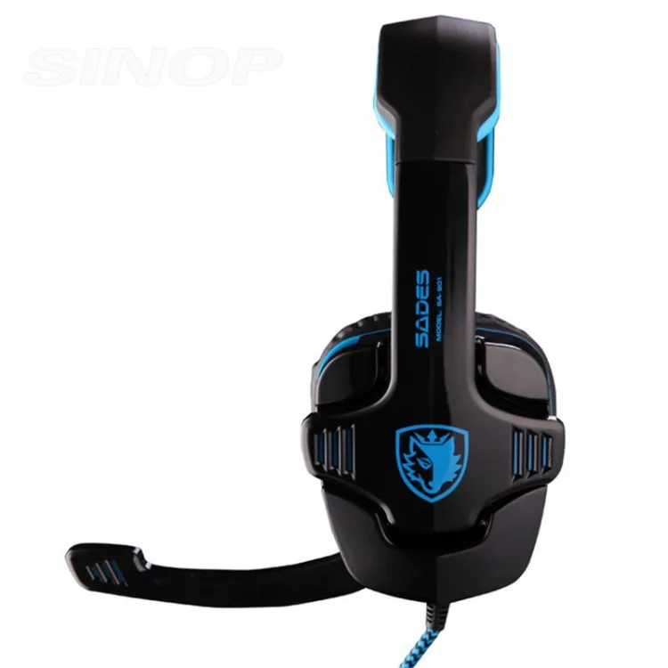 SADES SA-901, игровые наушники, USB разъем, 7,1, объемные, стерео, глубокий бас, игровая гарнитура, наушники с микрофоном для ПК, компьютера, геймера