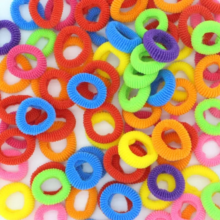 50pcs Lot children scrunchy mix black elastic of hair accessories for girls kids rubber band ties rope baby headbands | Детская одежда