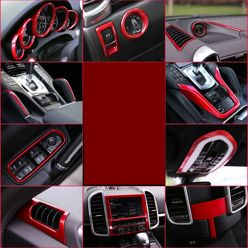 

Декоративная рама для электронного ручного тормоза из АБС-пластика красного, синего и серебряного цвета для Porsche Cayenne 2011-2017 Z2EA1344