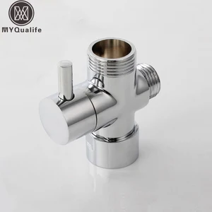 Т-образный адаптер из полированного хрома, 3-ходовой клапан для отводной ванны, туалета, биде, лейка для душа, бесплатная доставка