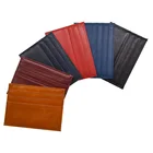 Держатель для карт из натуральной воловьей кожи премиум-класса, плоский винтажный цветной Чехол для карт для путешествий, тонкий чехол для карт, логотип компании с именем на заказ