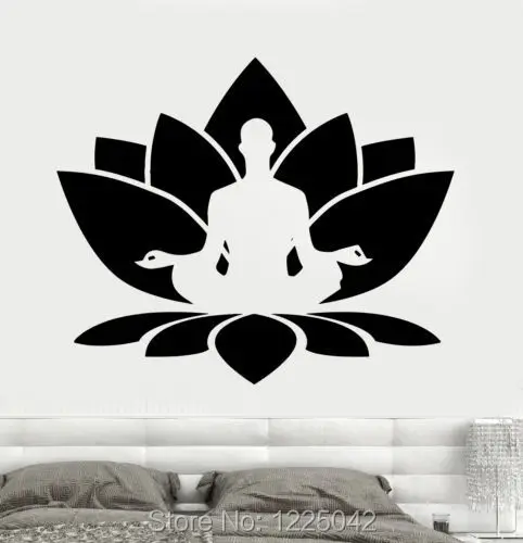 Виниловая наклейка на стену дома Наклейка Настенная в виде цветка лотоса