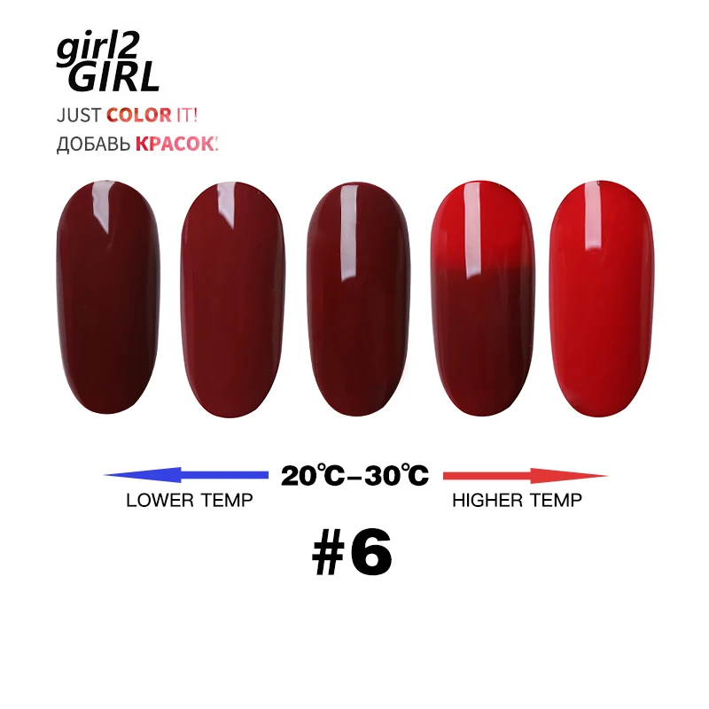 GIRL2GIRL Изменение Цвета УФ гель для ногтей замочить Хамелеон температуры