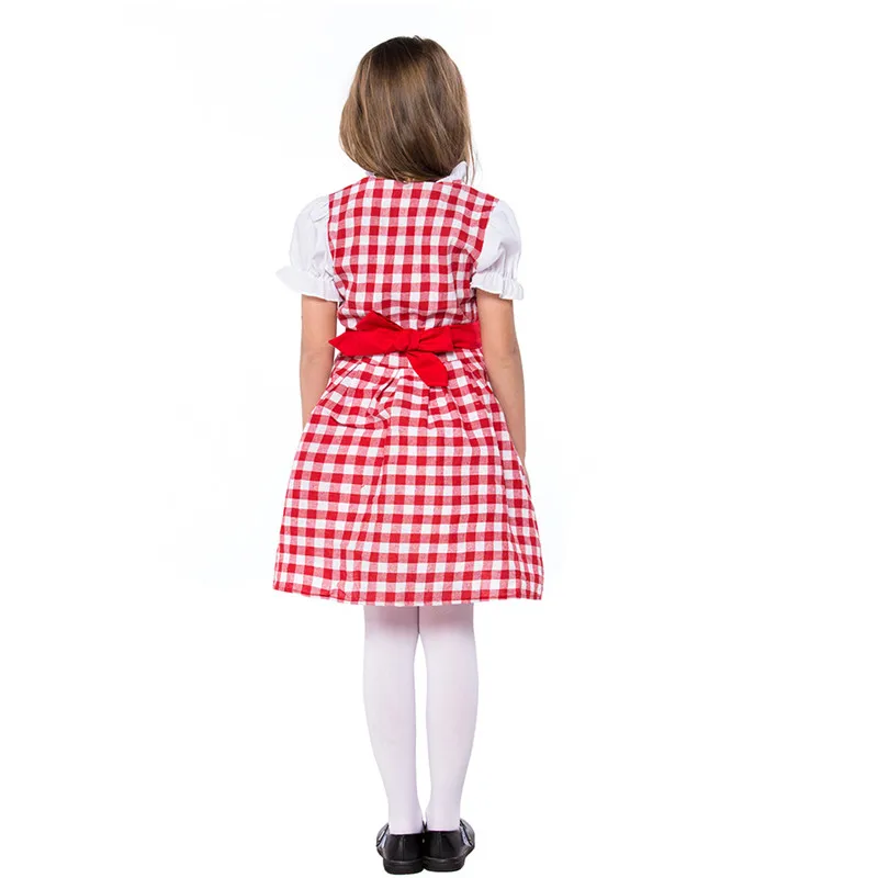 

Girls German Oktoberfest Bavarian national traditional dress Halloween Maid Costumes for Children Carnival Purim party Cosplays