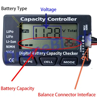 Cell Meter7 2-7S цифровой измеритель емкости батареи, измеритель напряжения, проверка здоровья, CellMeter-7 для LiPo/LiFe/li-ion/NiMH/Nicd