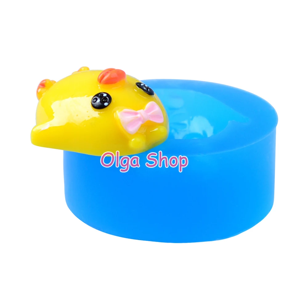 DYL483 28 5 мм курица/цыпленок с бантом силиконовая форма для животных Sugarcraft помадка