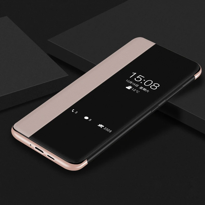 Для huawei P30 Pro Флип кожаный чехол Smart Touch View Window Cover для huawei P30 P30Pro полная защита Funda Capa - Цвет: Розовый
