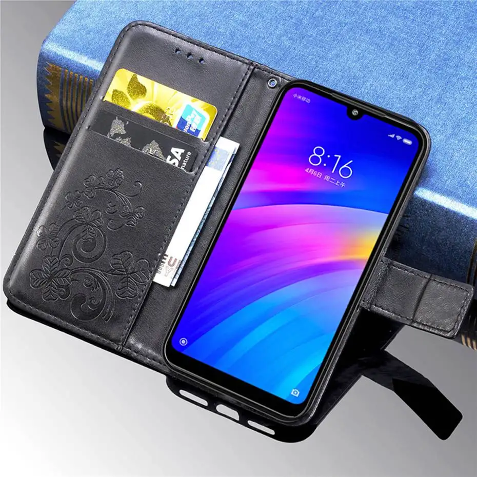Чехол-книжка для Xiaomi Redmi 7 8 Pro, чехол-кошелек, мягкий силиконовый кожаный чехол для Xiaomi Xiomi Redmi 7 8 Note7 Pro, чехол