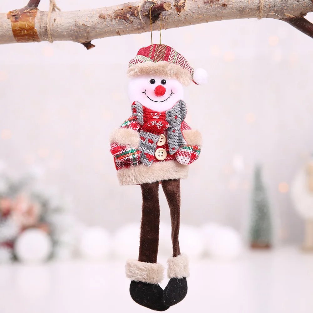 Snowman D Подвески для рождественских украшений, игрушка для улицы, рождественская елка, подвесное украшение, Санта Клаус, снеговик, медведь, лось, кукла для домашнего декора, детский подарок - Цвет: Snowman D