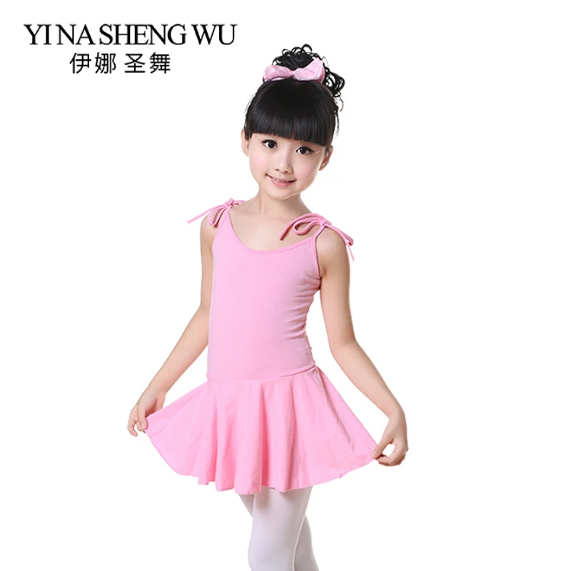 

New High Flexible Lycra Cotton Girls Sling Professional Ballet Tutu Camisole Dress Children Ballet Latin Dance Practice Costume