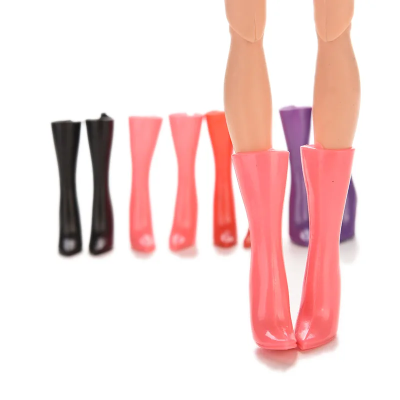 TOYZHIJIA 10 Pairs multi-color fashion Plastic Heels Hard Boots Shoes for Doll Party Accessoriess | Игрушки и хобби