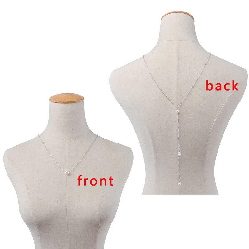 Новинка 2019 имитация жемчуга декоративные ожерелья цепочка на спине ювелирные