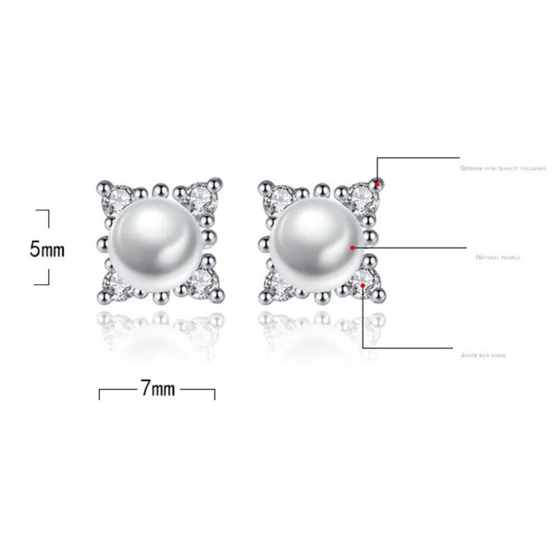 Женские серьги в виде снежинки ANENJERY гвоздики цветка с жемчугом|flower stud earrings|stud