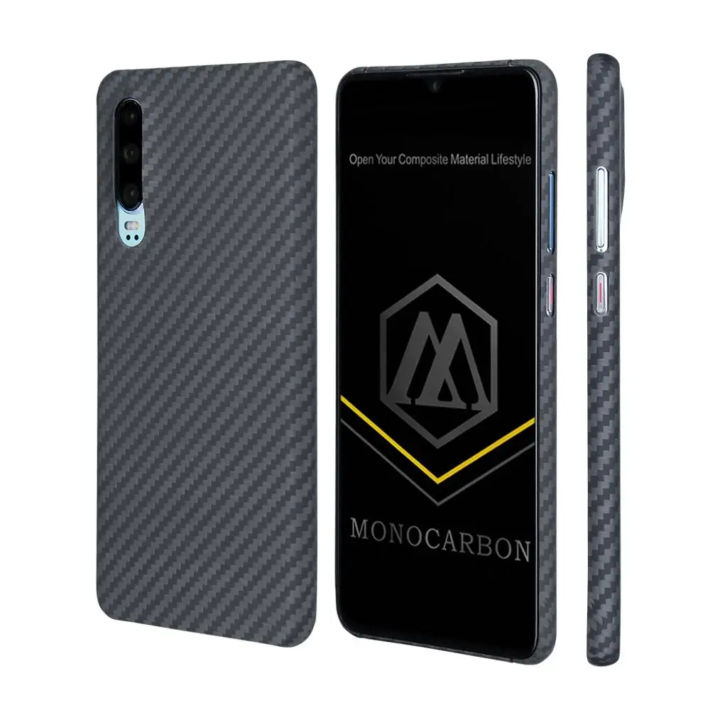 

MONOCARBON Aramid Fiber Case for Huawei P30 P30Pro with 4 Sides Protective Slim Cover Bulletproof Material