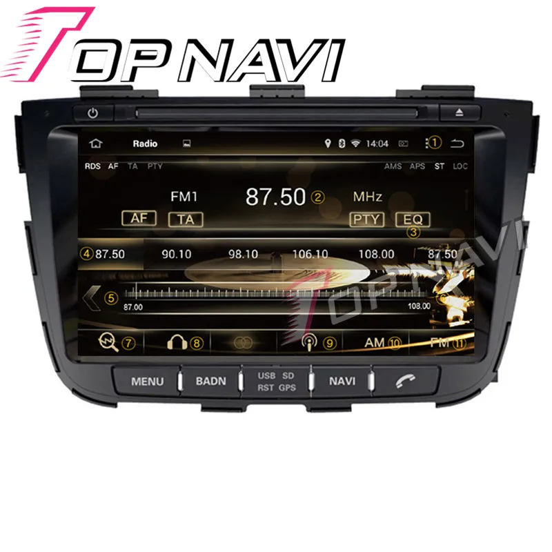Topnavi Восьмиядерный 8 дюймов Android 0 автомобильный DVD мультимедийный плеер для KIA SORENTO