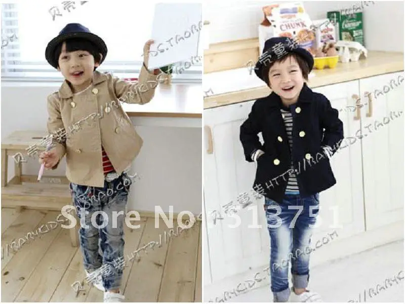 2012 autumn outfit han2 ban3 new double row deduction male children's clothing baby leisure coat | Детская одежда и обувь