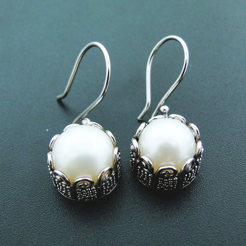 New Personality Crystal Earrings Quality Wild Rhinestones Freshwater Pearl Drop For Women 925 Sterling Silver Earring | Украшения и