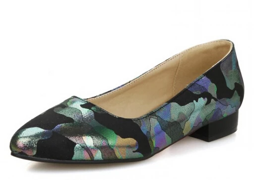 Красивые женские балетки на плоской подошве с камуфляжным принтом Модные туфли